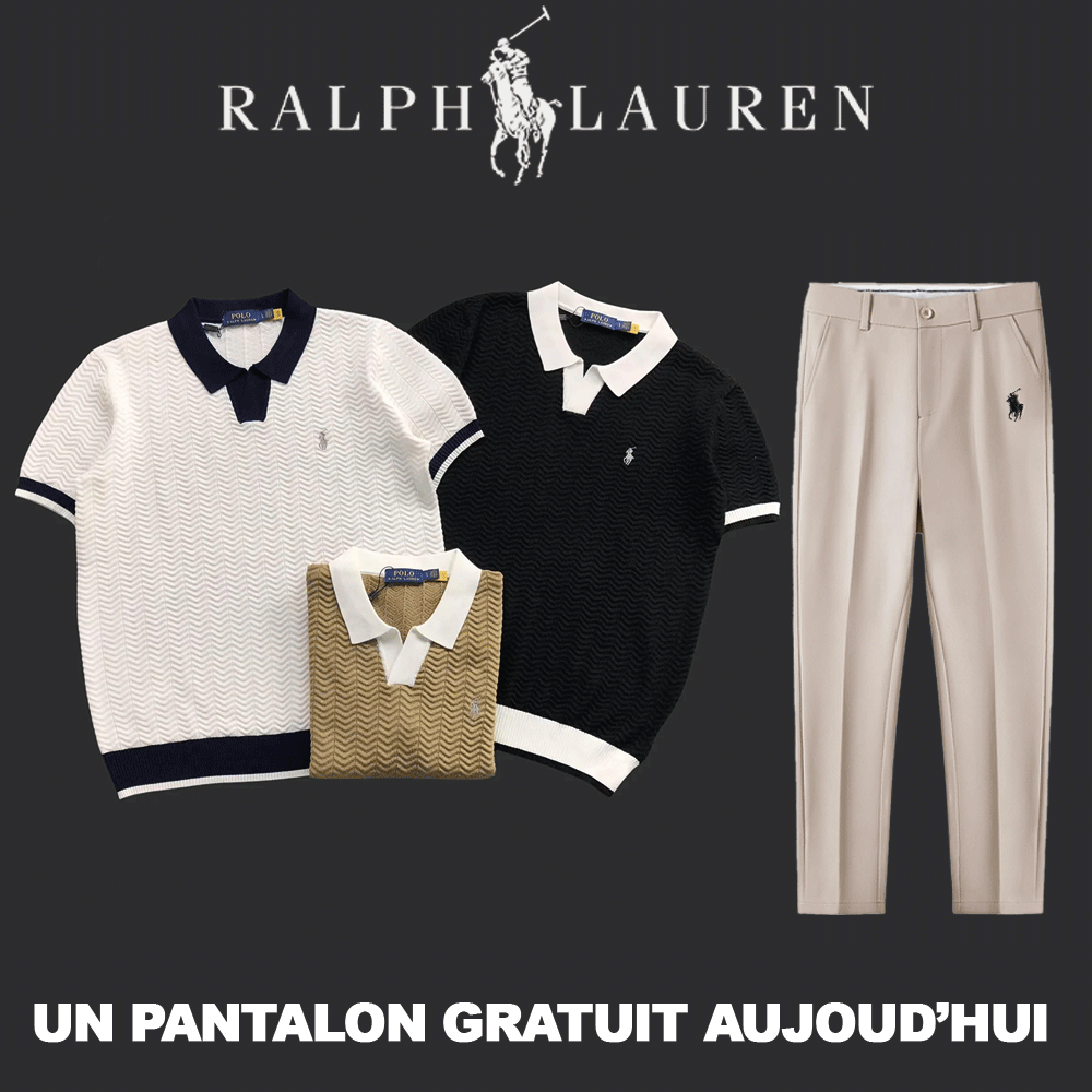 RL™ Set – V-Neck Polo Shirt & Slim-Fit Tapered Trousers
