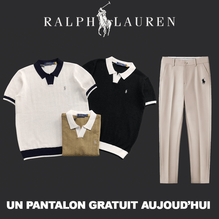 RL™ Set – V-Neck Polo Shirt & Slim-Fit Tapered Trousers